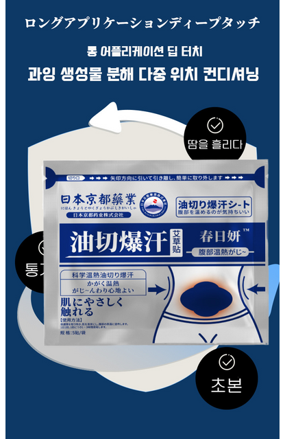 일본교토 쑥 배꼽 패치 슬리밍 패치 식욕억제 잠자는동안 슬리밍 보조 체지방 관리 도움, 5매입, 2개